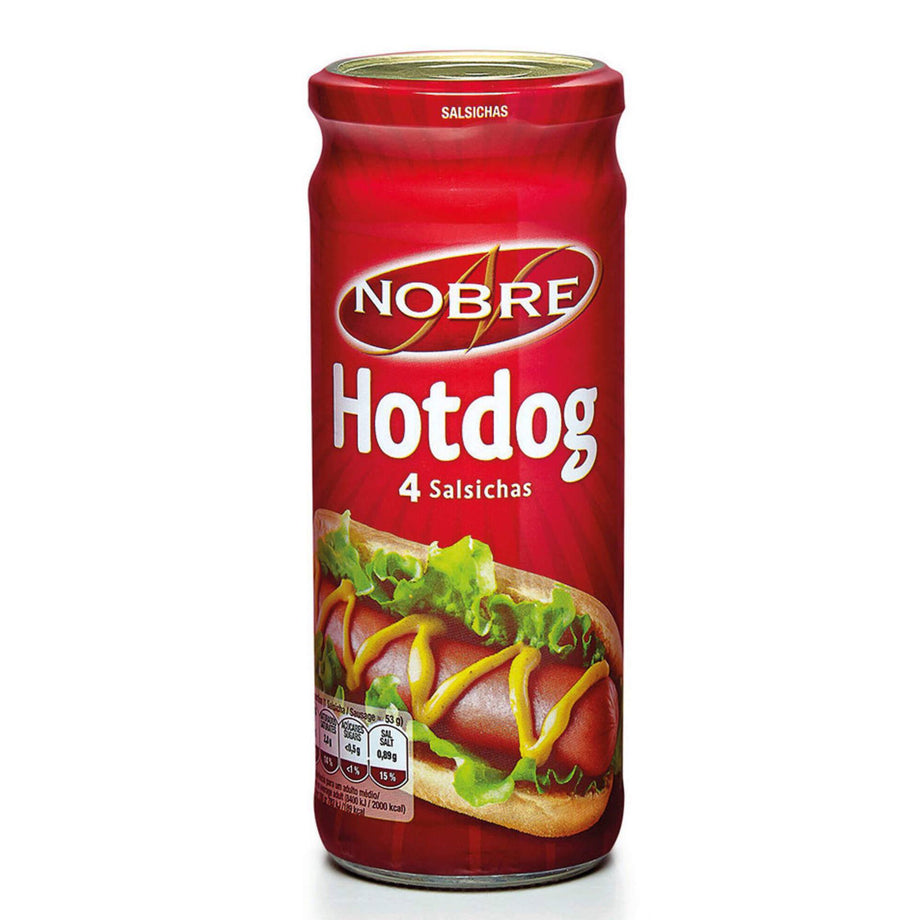 NOBRE Salsichas Hot Dog Frasco 4 un, SALSICHAS